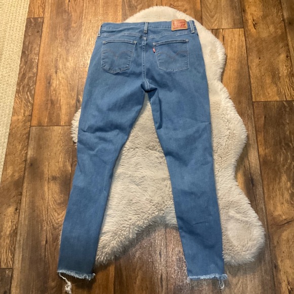 Levi's 720 High Rise Super Skinny Denim Jeans Size 31 Womens Distressed Light - Picture 6 of 8